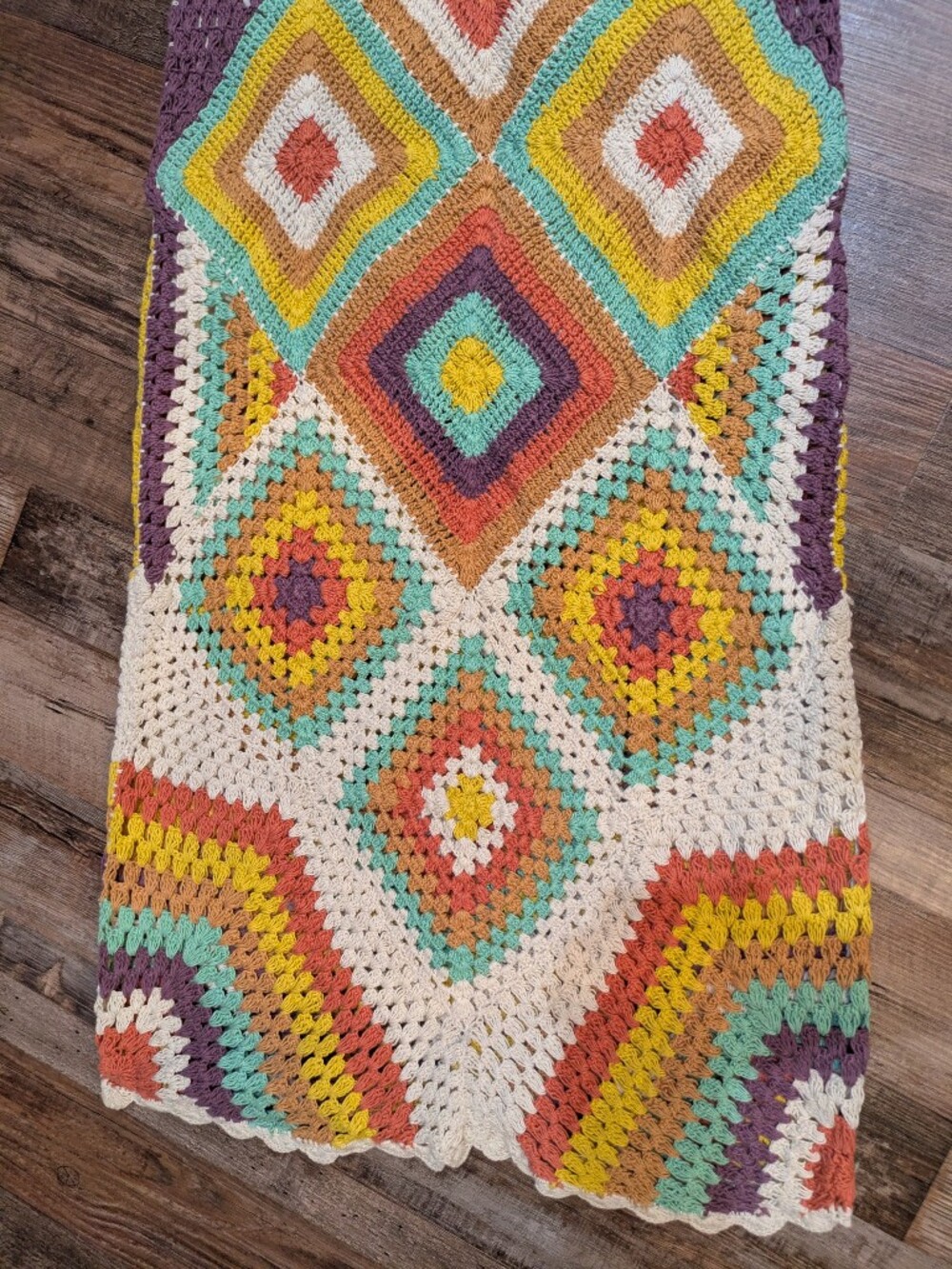 Zara Colorful Crochet Patchwork Midi Dress Boho Beach Sz M - Picture 11 of 16